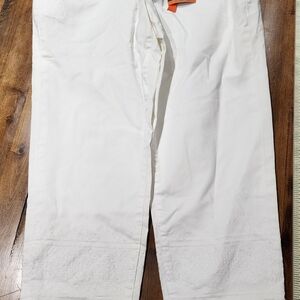 JAG Jeans Women's White Flora Embroidered Crop Classic Fit Pants sz 8/29 NWT